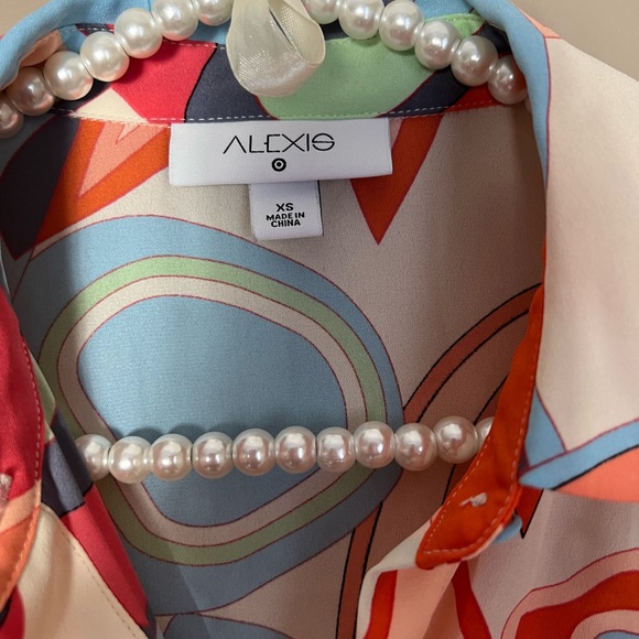 ALEXIS Mixed Floral Long Sleeve Robe Dress Coverup - Picture 5 of 9